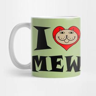 I Heart Cat - Fawn Colored Kitty Mug